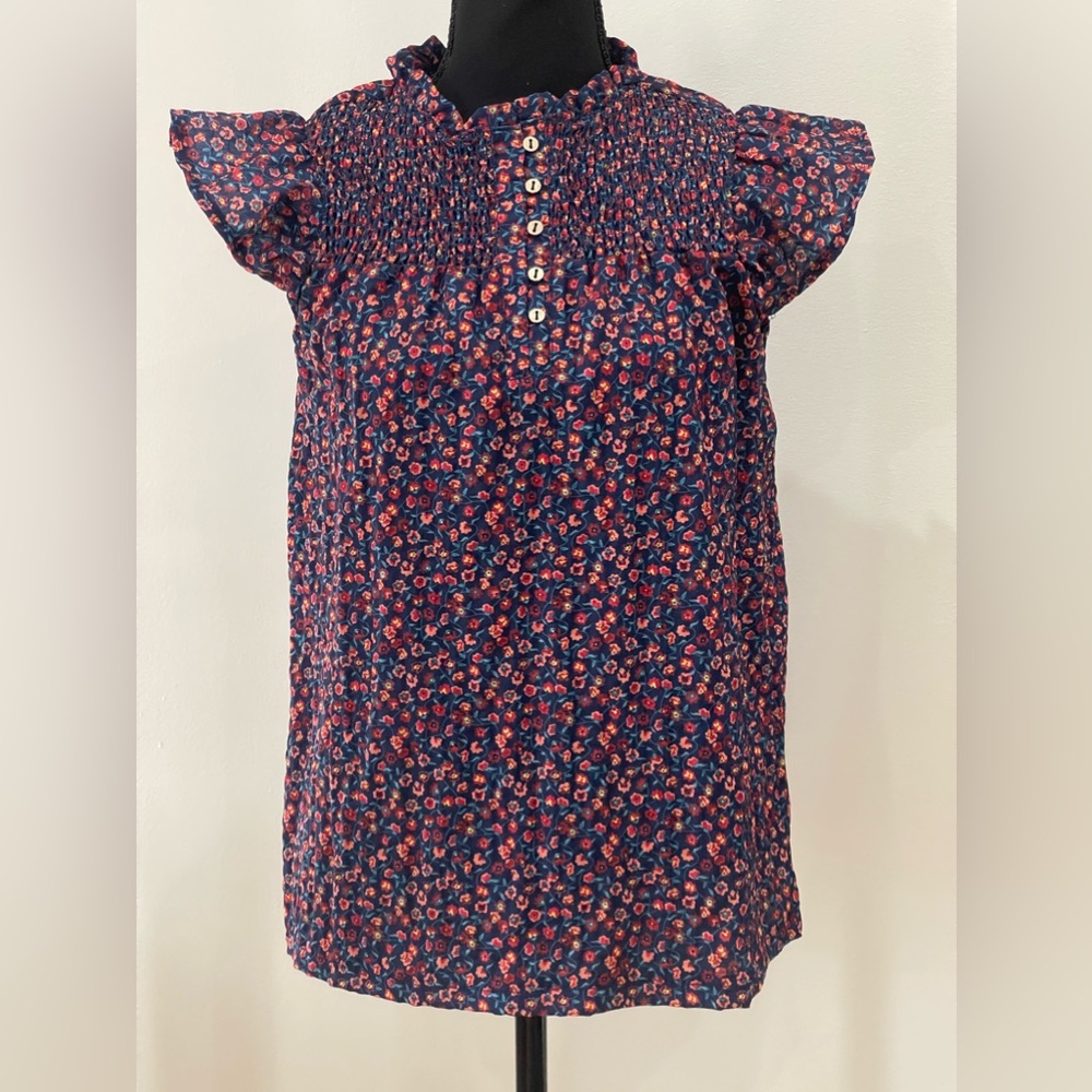Daisy Fuentes M Floral‎ Patterned Blouse Cap Sleeve
